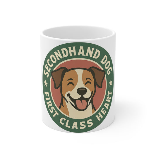 Secondhand Dog, First Class Heart 11oz Coffee Mug